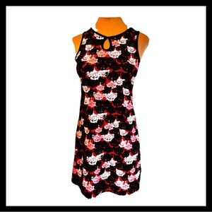 Muumuu Keyhole Dress red/black size M